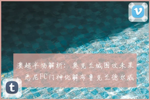 澳超半场解析：奥克兰城围攻未果，悉尼FC门神化解布鲁克兰德尔威胁